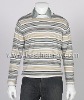 SWT-M10045 Men's 100% merino Wool knitted striples Sweater