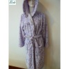 Shift embossed coral fleece bathrobe/bath gown/robe