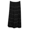 Silk Skirt with Crinkled Layer and Golden Seam