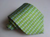 Silk printed necktie