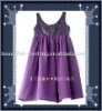 Silk&satin Paillette Purple Party Dress