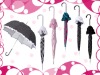 Straight Umbrella with Lace Frilled