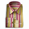 Striped Shirt with Two Buttons on the Collar