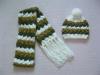 Stripes hand knitted cable hat & scarf