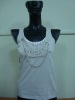 Studs Chiffon Frill Vest