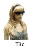 T3c wig,gold long wig,synthetic  wig,fashion wig