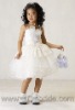 T-09259 little organza flower girl's gown thin strap and butterfly knot in the waist flower dress