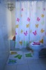 Textile Bathroom Set (Shower Curtain & Bath Mat)