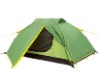 Three quarters of the two double-decker tent