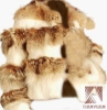 W009-rabbit and raccoon fur coat