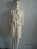 Waffle check bathrobe