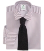 White Twill with Burgundy Stripe Luxury Dress Shirt