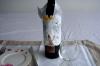 Wine Bottle Cloth/Dress With Handmade Hemstitch And Drawnwork
