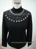 Women's Cashmere Beading Pullover with Crystal