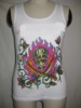 Women's " Two Sords" Basic Tank Top in white,brand fashion tank top,high quality wholesale, accept paypal