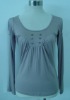 Women's knitted long sleeve T-shirt  --S9236