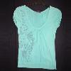 Women's pigment garment dyed top