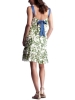 Women's tropical-print flounce dress (08W316)