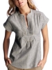 Women's yarn-dyed top(V-neck)(08W118)