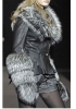 Y93-sheepskin and silver fox fur jacket