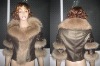 (W184-2)sheepskin and raccoon fur jacket