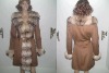 (Y103-2)cashmere and raccoon fur coat