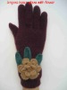 angora knitted glove