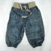baby  trousers rib elastic waist band utility jeans