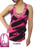 brand tank top, ladies' tank top, cotton tank top,  printing and beading CXV9015