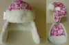 camouflage pilot hat with fur