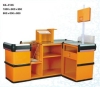 cash stand,express checkout desk,checkout desk,cashier table,cash counter