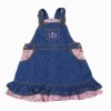 children jeans overall skirt with embroidery