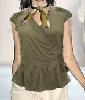 cotton jacquard blouse