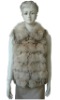 fashion fox fur vest with raccoon fur collar(ZK-FV-0902)