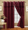 flocking taffeta curtain (window curtain, ring curtain, ready made curtain)