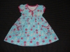 girls allover printed cotton lycra dress