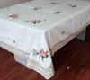 handmade embroidery table cloth (coloured woolwork)