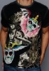 high fashion long sleeve t-shirt ,ed styles  t-shirt +lower price+small order +drop ship