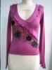 ladies 100% silk knit T-shirt