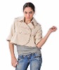 ladies' angora & wool blended woven jacket