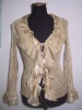 ladies' blouse/crinkled  /blouse/fashion