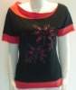 ladies' cotton/spandex laser-cut t-shirt