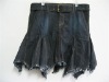 ladies'  denim stretch skirt