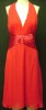 ladies' evening dress with neck strap
