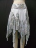 ladies' printed skirt with beadings