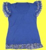 ladies' sweater with flouncing
