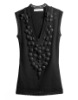 lady knitted beaded vest