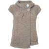 lady knitted cropped button cardigan