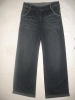 men's fashion stab stitching brown jeans