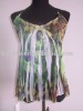 pleated top with transfer print